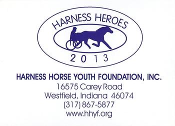 2013 Harness Heroes #NNO Cover Card Front